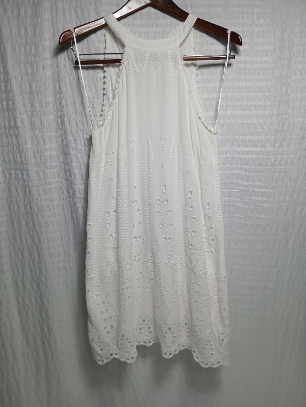 Anthropologie Lost + Wander Lace Eyelet Halter Lined Midi Dress. Size S NWT